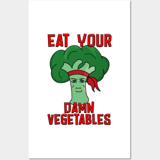 Ninja broccoli chad eat your damn vegetables Posters and Art